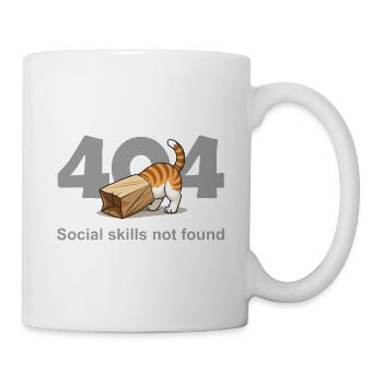 404 Compétences sociales non trouvées - Mug blanc - blanc - Droite