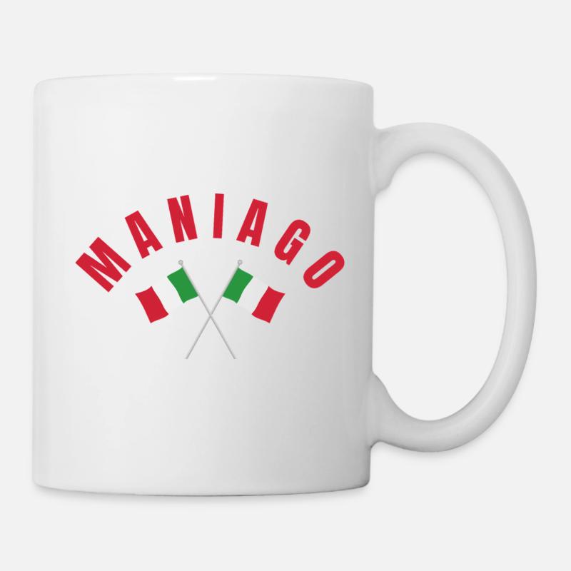 Maniago Crossed Italian Flags - Mug - white
