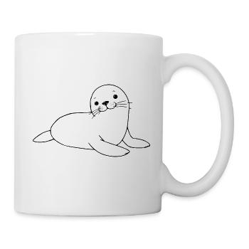 Robbe Seehund Robben Seehunde - Tasse - Weiß - Rechts