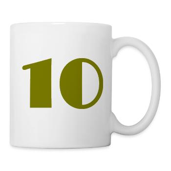10. 10 YEARS. 10th ANNIVERSARY. 10 YEAR ANNIVERSARY. - Mug - white - Right