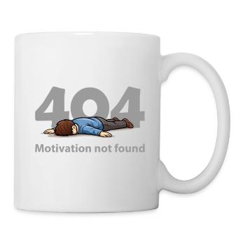 Motivation Not Found – Error 404 - Mug - white - Right