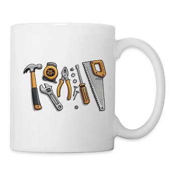 Tool illustration for craftsmen - Mug - white - Right