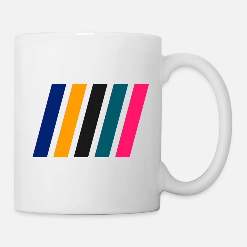 BANDES DE COULEUR I - Mug blanc - blanc