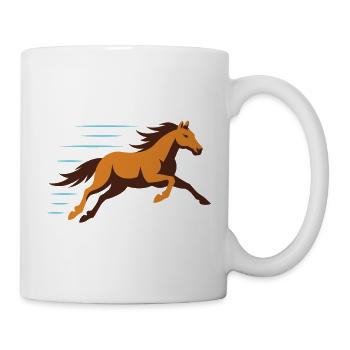 Running Horse in the Wind – Vintage Flair - Mug - white - Right