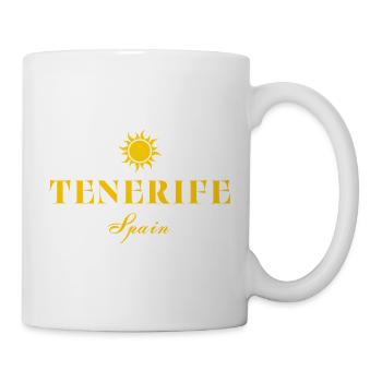 Teneriffa Sonnenstrahl-Typografie - Tasse - Weiß - Rechts