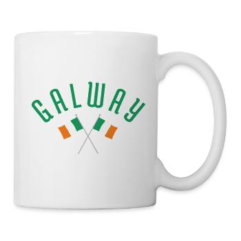 Drapeaux irlandais de Galway Crossed - Mug blanc - blanc - Droite