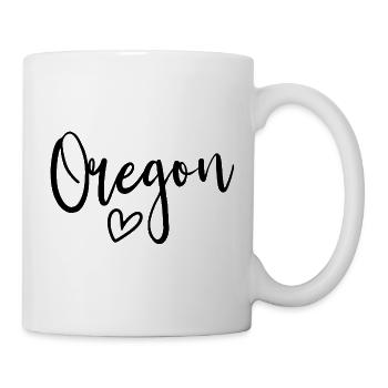Oregon Heart Women's Love Oregon - Tasse - Weiß - Rechts