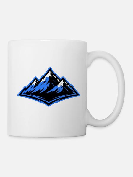 Berge Symbol Alpen - Tasse - Weiß