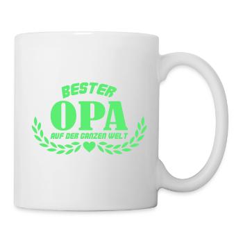 Bester Opa auf der ganzen Welt - Tasse - Weiß - Rechts