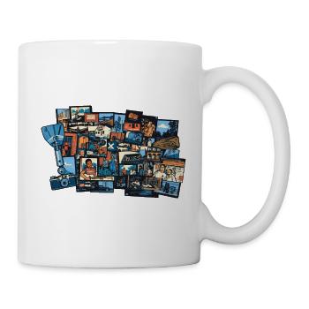 THE BLUES ROAD #2 – Ton & Bild - Tasse - Weiß - Rechts