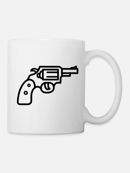 Revolver - Tasse - Weiß