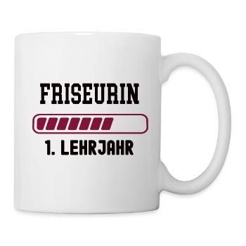 Ausbildung Friseurin 1. Lehrjahr Friseurlehre - Tasse - Weiß - Rechts