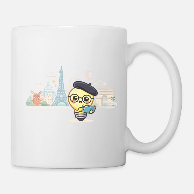 Érudit parisien de l’ampoule - Mug blanc - blanc