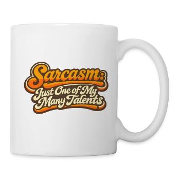 Sarkasmus eines meiner Talente Retro Spruch - Tasse - Weiß - Rechts