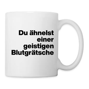 YOU RESEMBLE A MENTAL BLOOD TACKLE. SARCASM - Mug - white - Right