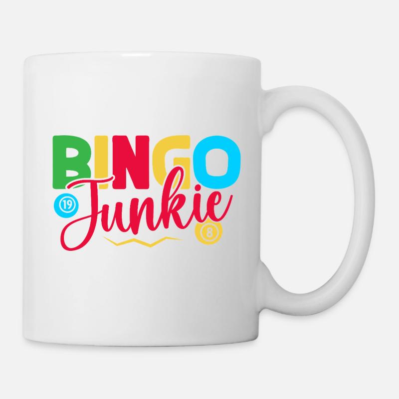 Bingo Game Bingo Junkie Bingo - Kop/krus - hvid