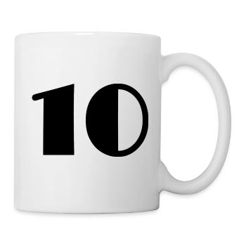 10. 10 YEARS. 10th ANNIVERSARY. 10 YEAR ANNIVERSARY. - Mug - white - Right