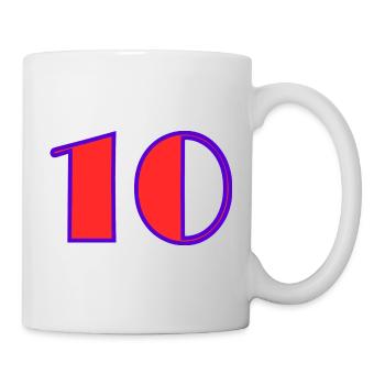 10. 10 YEARS. 10th ANNIVERSARY. 10 YEAR ANNIVERSARY. - Mug - white - Right