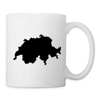 Carte suisse - Mug blanc - blanc - Droite