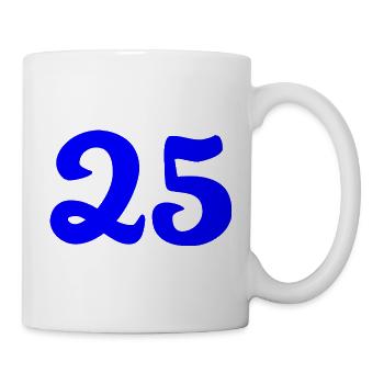 25. 25 YEARS. 25th ANNIVERSARY. 25 YEARS ANNIVERSARY. - Mug - white - Right