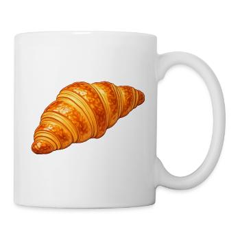 Illustration de croissant pâtisserie dorée - Mug blanc - blanc - Droite