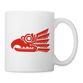 Roter Stammesvogelkopf - Tasse - Weiß - Rechts
