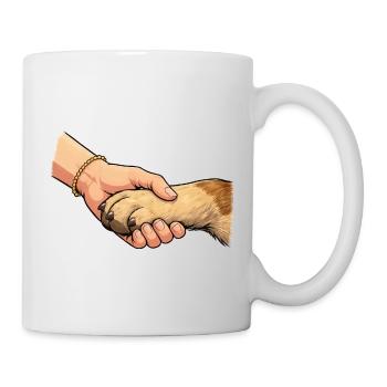 Paw-friendly handshake - Mug - white - Right