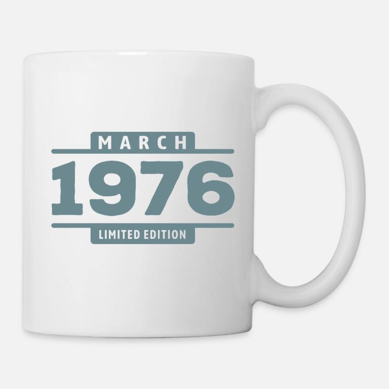 Édition limitée cadeau d’anniversaire de mars 1976 - Mug blanc - blanc