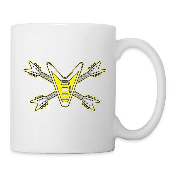 Guitar Skull and Crossbones - Mug - white - Right