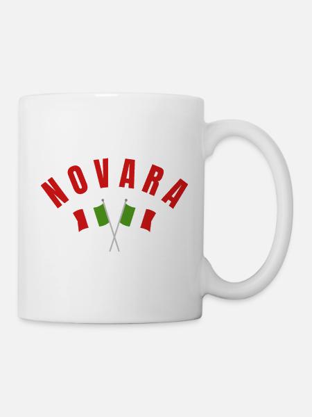 Novara Crossed Italian Flags - Mug - white