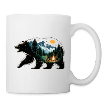 Ursine Adventure: Mountain Camping - Mug - white - Right