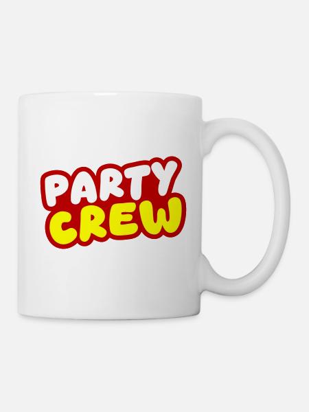 Party Crew Bunt - Tasse - Weiß