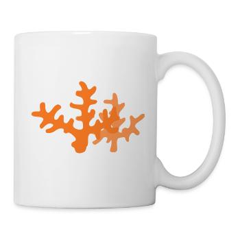 Récif corallien orange résumé - Mug blanc - blanc - Droite