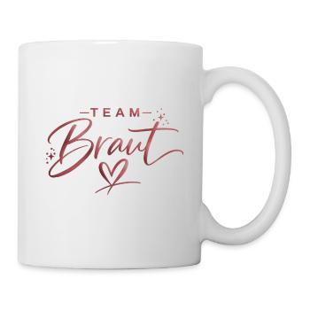 Team Brat Herzschrift Logo - Tasse - Weiß - Rechts