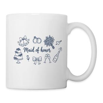 Hochzeit der Brautjungfern - Tasse - Weiß - Rechts