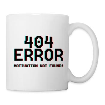 Not Found Glitch Neon 404 - Tasse - Weiß - Rechts