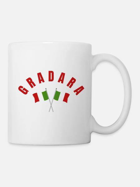 Gradara Italienische Flaggenwappen - Tasse - Weiß