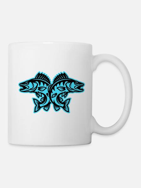 Hecht Fische - Tasse - Weiß