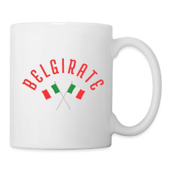 Belgirate Crossed Italian Flags Emblem - Mug - white - Right