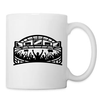 Stadion Fans Silhouette - Tasse - Weiß - Rechts