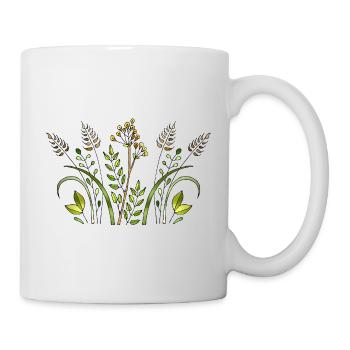 Blumen - Tasse - Weiß - Rechts