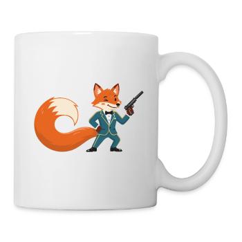 Fox Gentleman with Pistol - Mug - white - Right