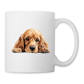 Cocker Spaniel Hund - Tasse - Weiß - Rechts