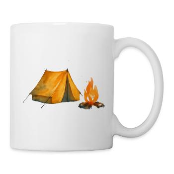 Camp Adventure Tent & Fire - Mug - white - Right