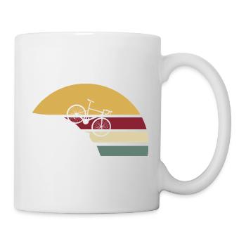 Bicycle Retro Downhill - Mug - white - Right