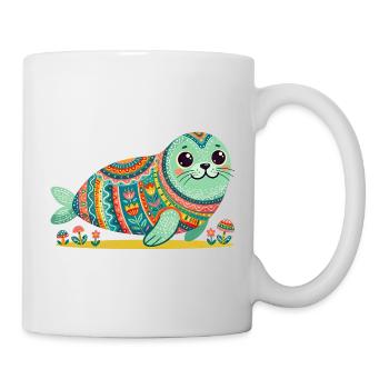 Cute Seal Mandala - Mug - white - Right