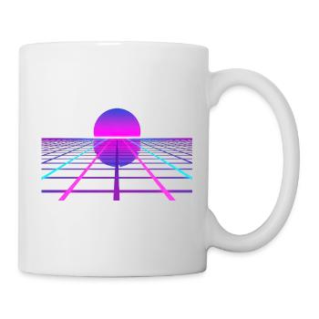 80s Retro Sunset Neon Horizon Gamer - Mug - white - Right