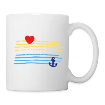I love Fehmarn coastal look - Mug - white - Right