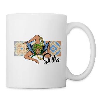 Sizilien Trinacria - Tasse - Weiß - Rechts