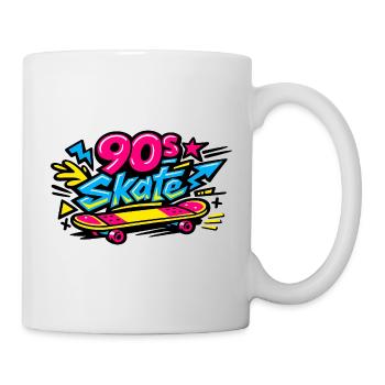 90er Skateboard Retro Flair - Tasse - Weiß - Rechts